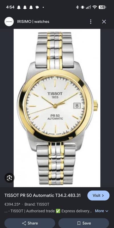 Tissot automatic pr50 swiss made classic