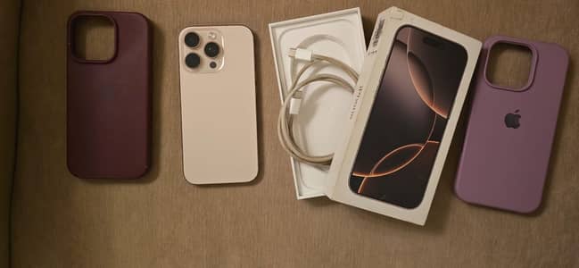 Apple iPhone 16 Pro Factory unlock with original box  and cable