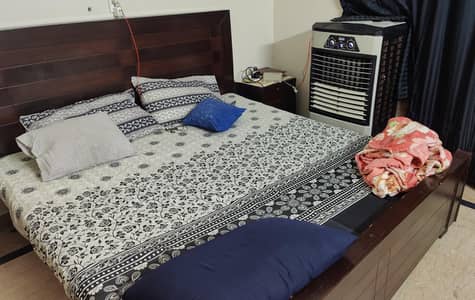 King size Bed with Side tables and Dressing
