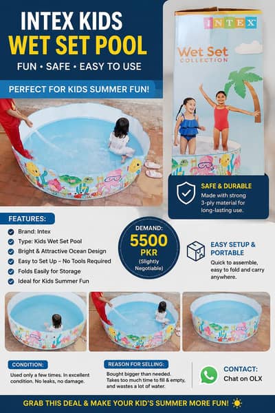 Intex Kids Swimming Pool – Excellent Condition
