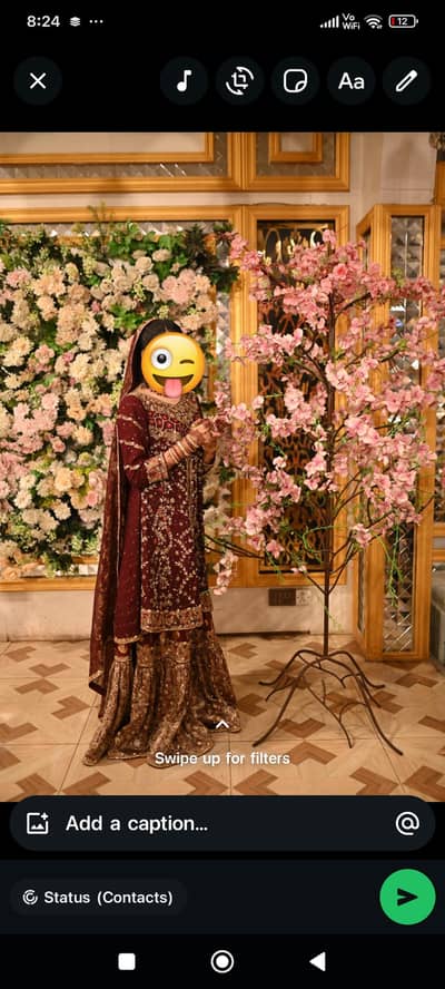 bridal dress with farshi sharara