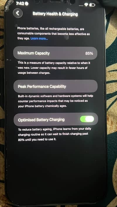 iphone 12 pro max 128 / 85% battery