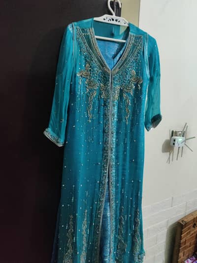 Open Shirt Style with Asal Banarsi Long Shirt and heavy dupatta
