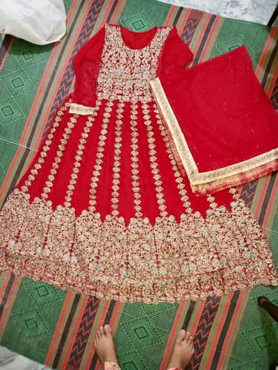 Net Maxi and dupatta