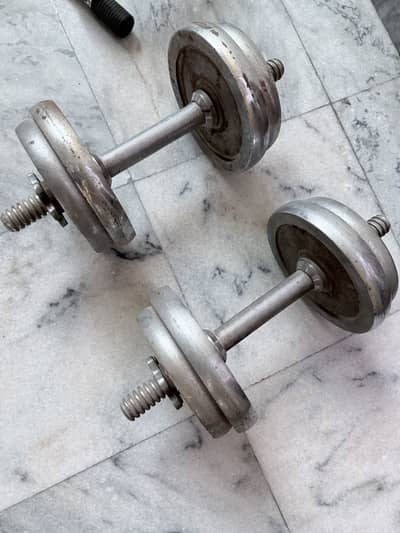 Adjustable Beautiful Dumbbells ,12 kg per Dumbbell weight