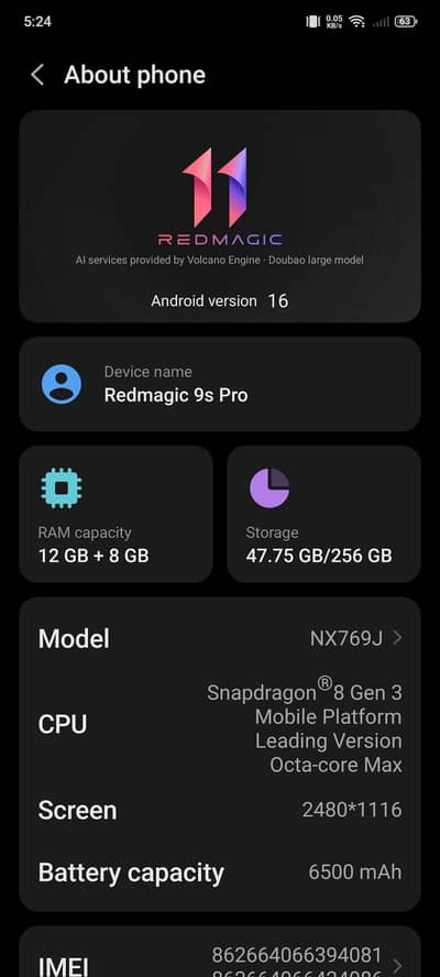 Redmagic 9s pro