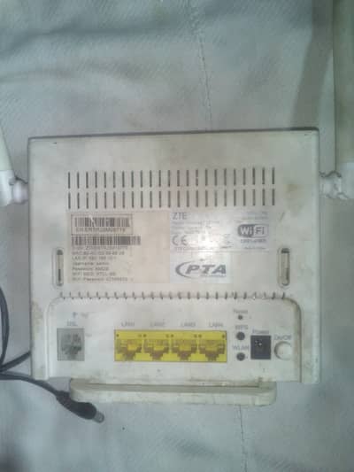 Ptcl router Zte broadband Vdsl zx168n urgent sale