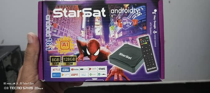 Starsat Smart TV Box 8GB RAM + 128GB Storage – Brand New