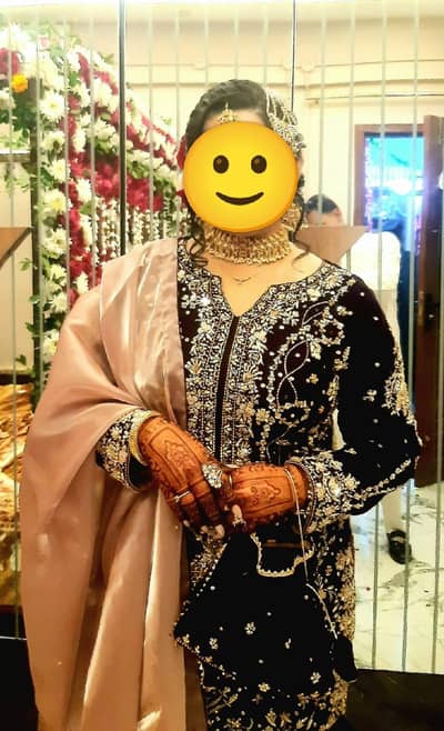 party wear fancy dress long velvet shirt with original banarsi trouser