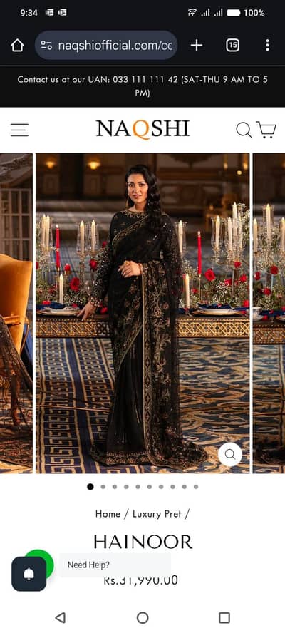 Embroidered Net saree