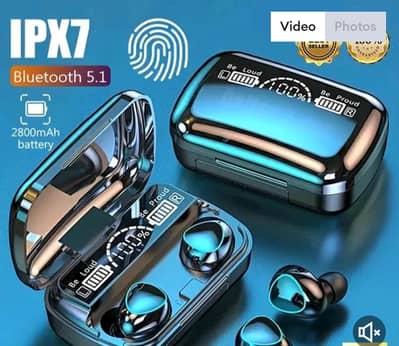 PK7 TWS Wireless Earbuds V5.0 - LED Display Power Bank