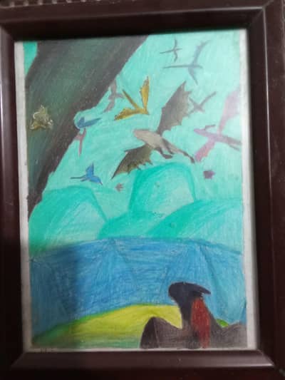 Dragons scenery drawing handiwork/artwork