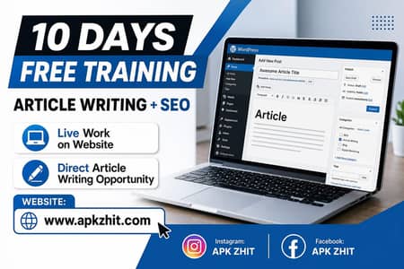 10 Days Free Online Article Writing & SEO Training – All Pakistan