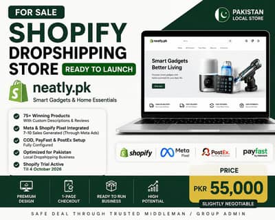 Ready Shopify Dropshipping Store For Sale| neatly. pk