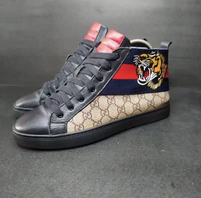 Gucci canvas high top sneakers