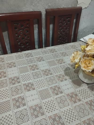 6 chairs with dining table