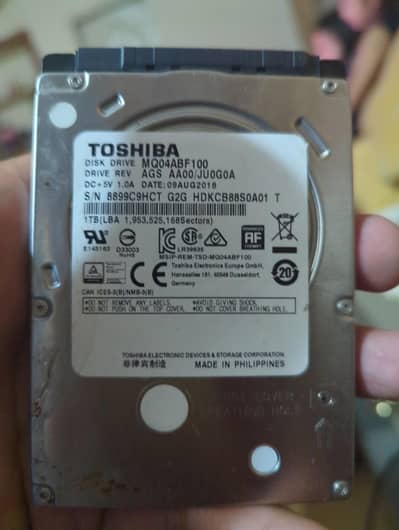 Toshiba 1TB harddrive