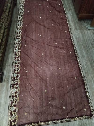 Farshi lehnga in maroon colour