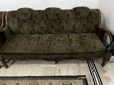 8 Seater Wooden Carved Sofa Set For Sale
