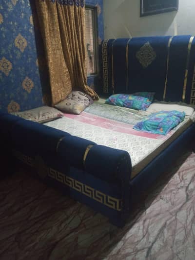 blue velvet complete bed set