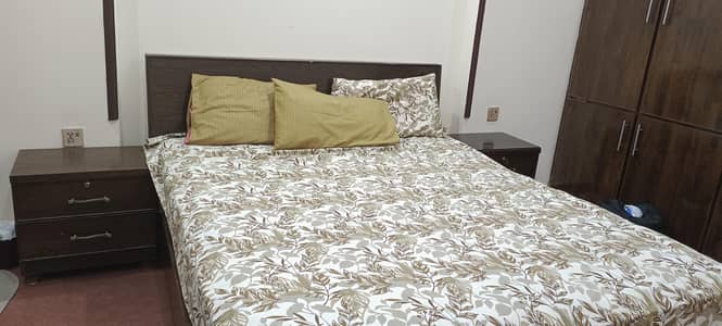 bed, side tables dressing table with diamond supreme spring mattress