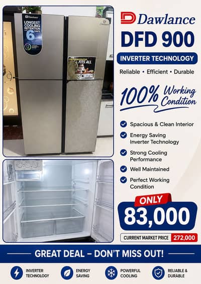 Dawlance Fridge Double Door 100% Working Condition INVERTER