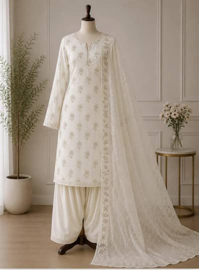 Embroided chiffon