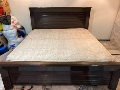 Double bed with 8 inch spring mattress