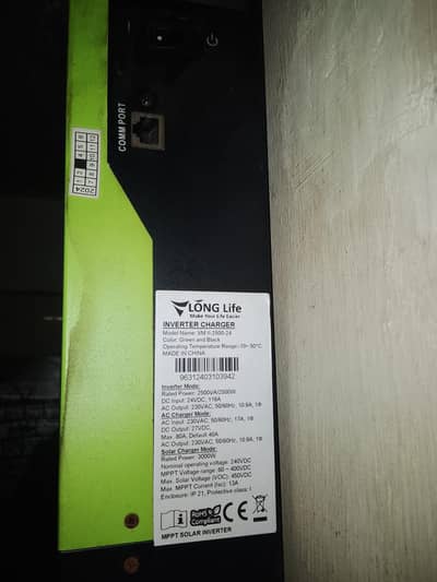 long life soler invertor 2.5 kilo wat