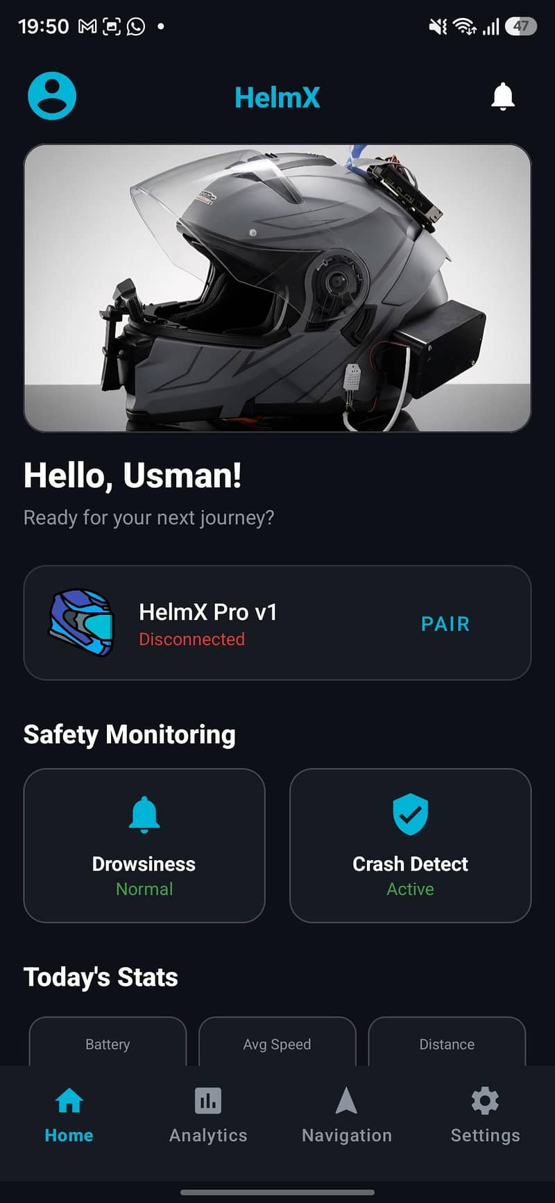 AI Powered Smart Helmet- Prototype 5