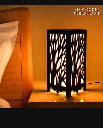 3d wooden lamp