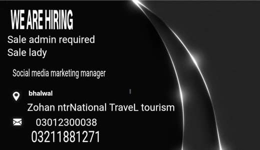 i have jop travel tourism connected me my call number