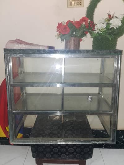 steel and glass counter