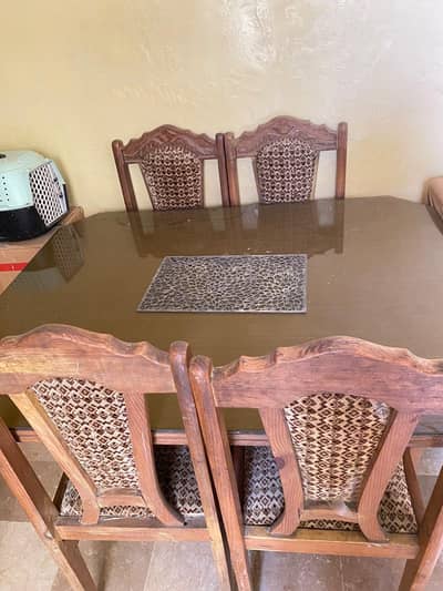 6 chairs with dining table