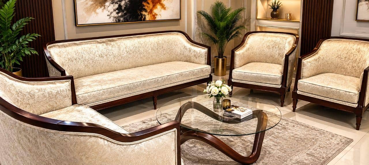 Classical Sofa Set 7 seaters + Center Table 0