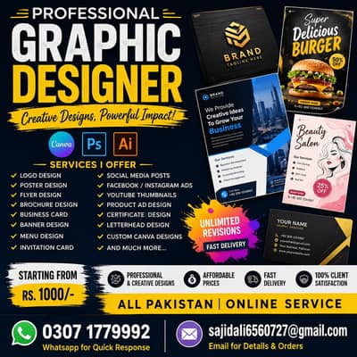 Professional Graphic Designer | Logo, Poster, Flyer & Social Media