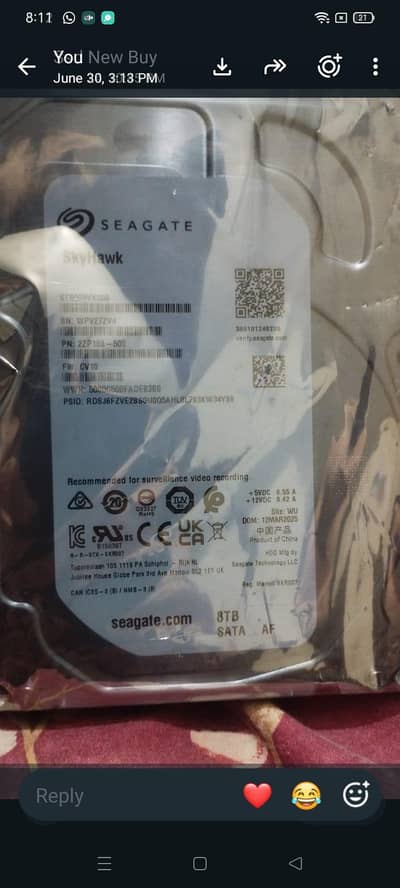 Skyhawk 8tb new