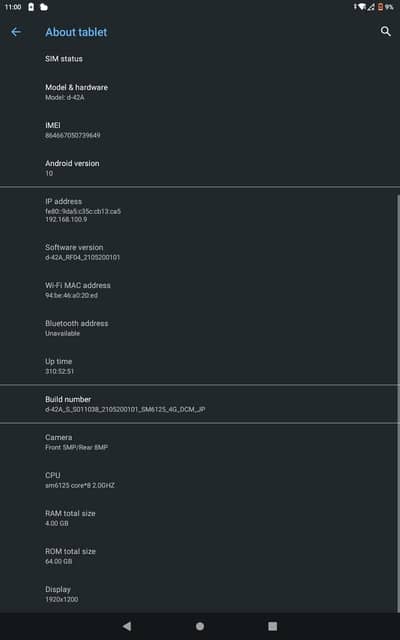 LENOVO D42A. D TAB