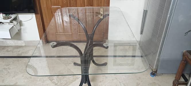 Glass dinning table  48 / 30 inches