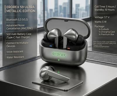 Erorex Wireless Earbuds-Blutooth 5.3,Noise Cancellation & 500mAh batry