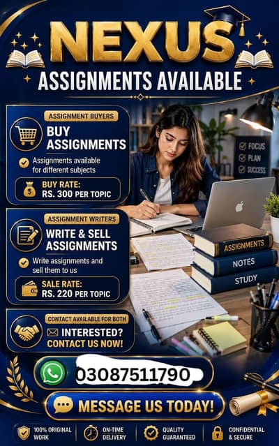NEXUS ASSIGNMENT AVAILABLE