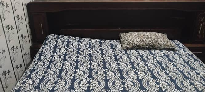 wooden bed