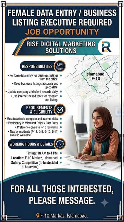 Female Data Entry / Business Listing Executive