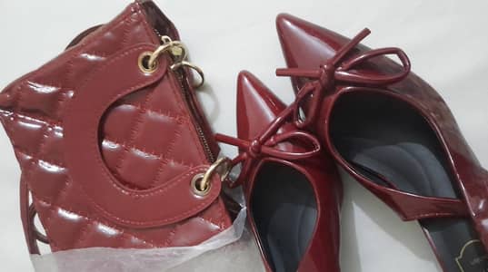 cherry Red bag and heels