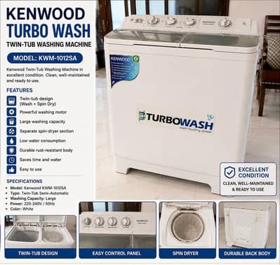 Kenwood Turbo Wash Twin-Tub Washing Machine