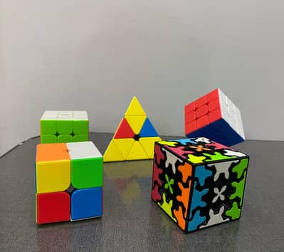 Set of 5 rubik cubes