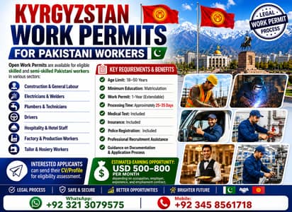 Kyrgyzstan Work Permit for Pakistani Workers