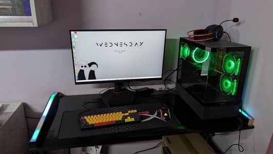 Complete 2K Gaming Setup + Smart ARGB Desk & Power Backup