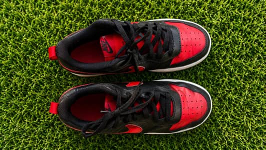 Nike Court Borough Low 2 — Black/Red