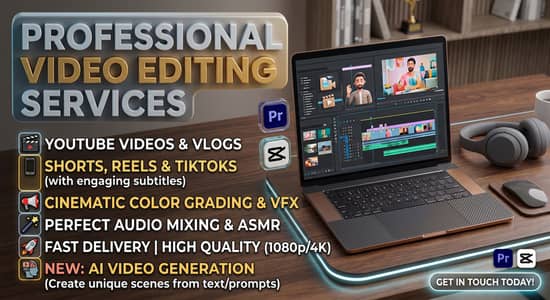High-Quality Video Editing Services (CapCut & Premiere Pro)